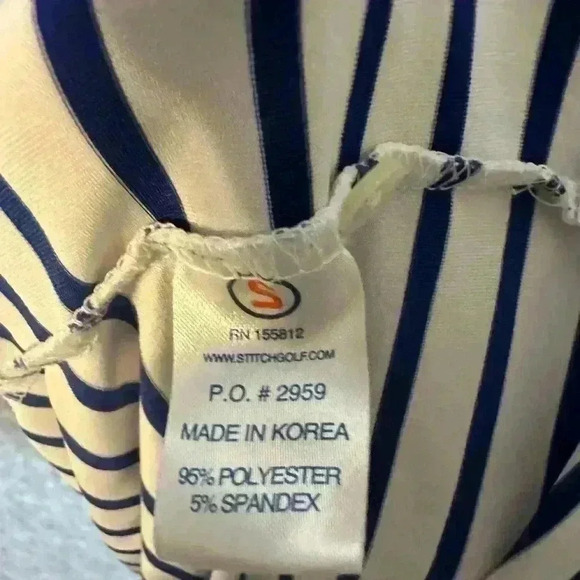 Stitch Golf Bleecker Striped Polo - Medium - Picture 6 of 6